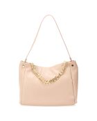 Sac porté épaule en Cuir Serena rose clair - 35x16x26 cm