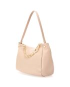 Sac porté épaule en Cuir Serena rose clair - 35x16x26 cm