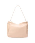 Sac porté épaule en Cuir Serena rose clair - 35x16x26 cm