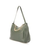 Sac porté épaule en Cuir Serena vert - 35x16x26 cm