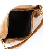 Sac porté épaule en Cuir Angelina cognac - 33x14x26 cm