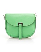 Sac bandoulière en Cuir Bela vert clair - 20x7x16 cm