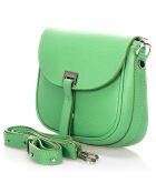 Sac bandoulière en Cuir Bela vert clair - 20x7x16 cm