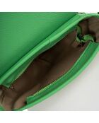 Sac bandoulière en Cuir Bela vert clair - 20x7x16 cm