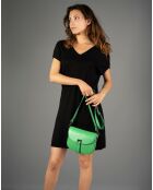 Sac bandoulière en Cuir Bela vert clair - 20x7x16 cm
