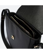 Sac bandoulière en Cuir Allegra noir - 25x9x23 cm