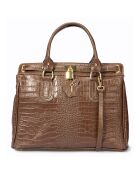 Sac à main en Cuir Sage marron - 36x18x27 cm