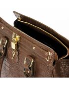 Sac à main en Cuir Sage marron - 36x18x27 cm