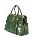 Sac à main en Cuir Sage vert - 36x18x27 cm
