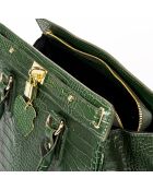 Sac à main en Cuir Sage vert - 36x18x27 cm