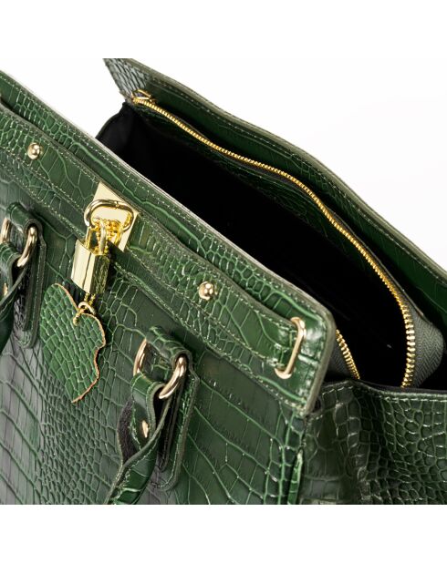 Sac à main en Cuir Sage vert - 36x18x27 cm