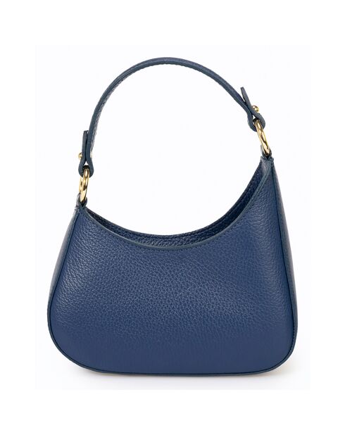 Sac à bandoulière en Cuir Nevia bleu - 20x6x10 cm
