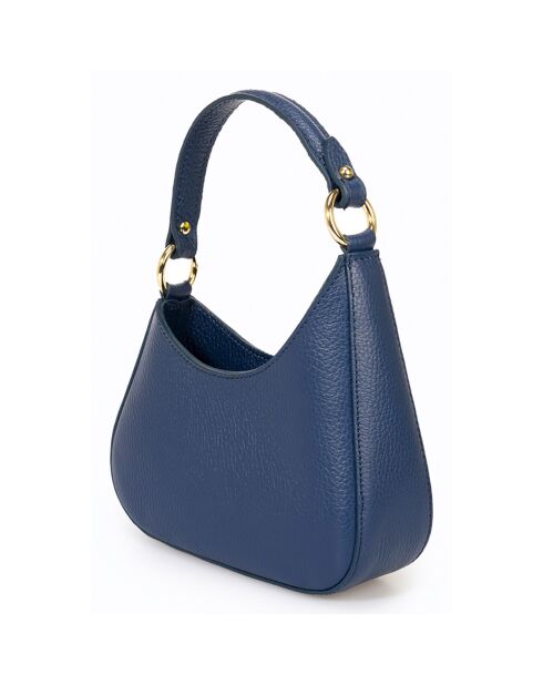Sac à bandoulière en Cuir Nevia bleu - 20x6x10 cm