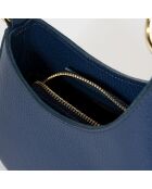 Sac à bandoulière en Cuir Nevia bleu - 20x6x10 cm