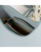Sac à bandoulière en Cuir Nevia bleu - 20x6x10 cm