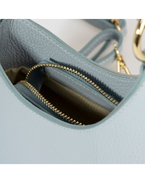 Sac à bandoulière en Cuir Nevia bleu - 20x6x10 cm