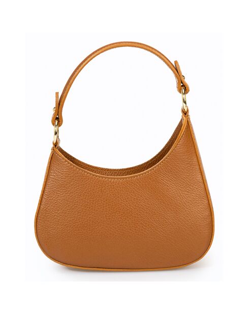 Sac à bandoulière en Cuir Nevia cognac - 20x6x10 cm