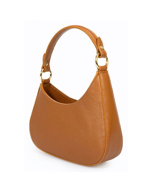 Sac à bandoulière en Cuir Nevia cognac - 20x6x10 cm