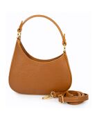 Sac à bandoulière en Cuir Nevia cognac - 20x6x10 cm