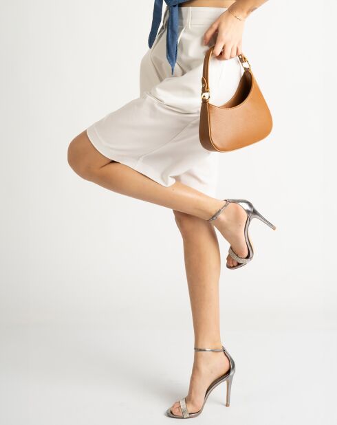 Sac à bandoulière en Cuir Nevia cognac - 20x6x10 cm