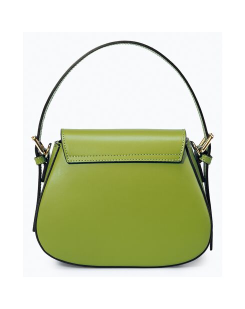Sac à main en Cuir Edna vert clair - 24x9x19 cm
