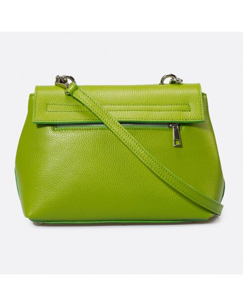 Sac à bandoulière en Cuir Fania vert clair - 34x10x22 cm