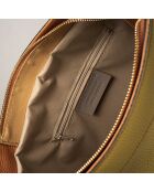 Sac à main en Cuir Trani cognac/pistache - 33x10x29 cm