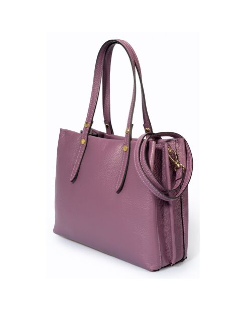 Sac à main en Cuir Bianca violet - 30x11x23 cm