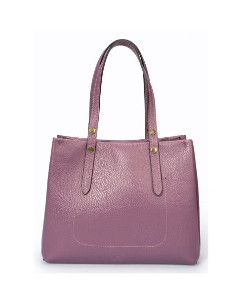 Sac à main en Cuir Bianca violet - 30x11x23 cm