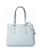Sac à main en Cuir Bianca bleu ciel - 30x11x23 cm