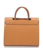 Sac à main en Cuir Zita cognac - 30x13x23 cm