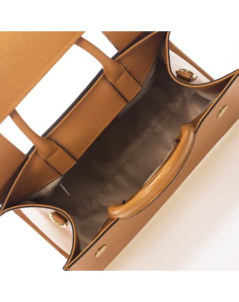 Sac à main en Cuir Zita cognac - 30x13x23 cm