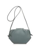 Sac bandoulière en Cuir Renata bleu - 28x7x20 cm