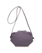 Sac bandoulière en Cuir Renata violet - 28x7x20 cm