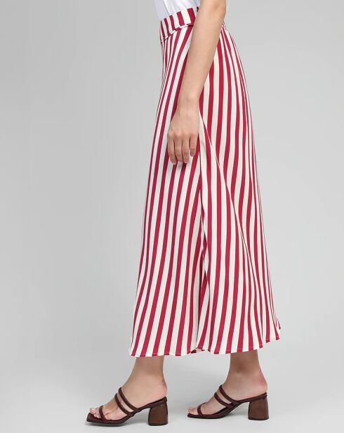 Jupe Galvily stipe framboise