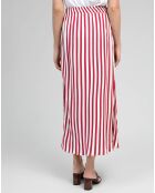 Jupe Galvily stipe framboise