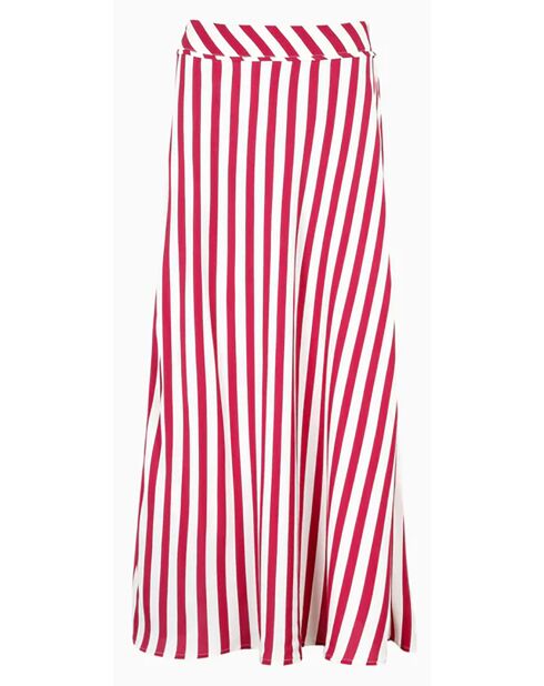 Jupe Galvily stipe framboise