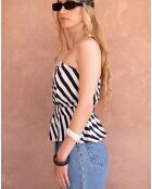 Top Kitry stipe noir