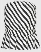 Top Kitry stipe noir