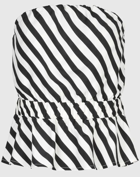 Top Kitry stipe noir