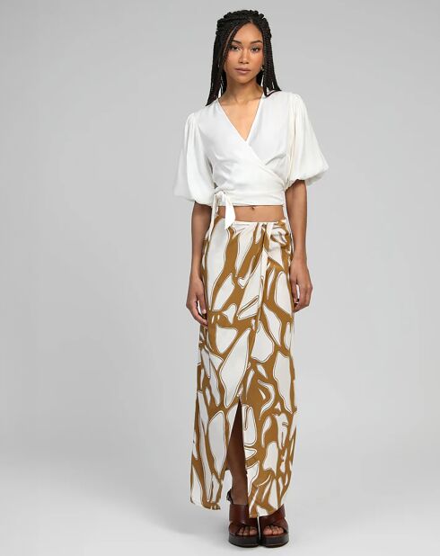 Blouse Koma blanc casse