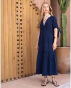 Robe Osamdou indigo
