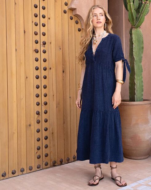 Robe Osamdou indigo