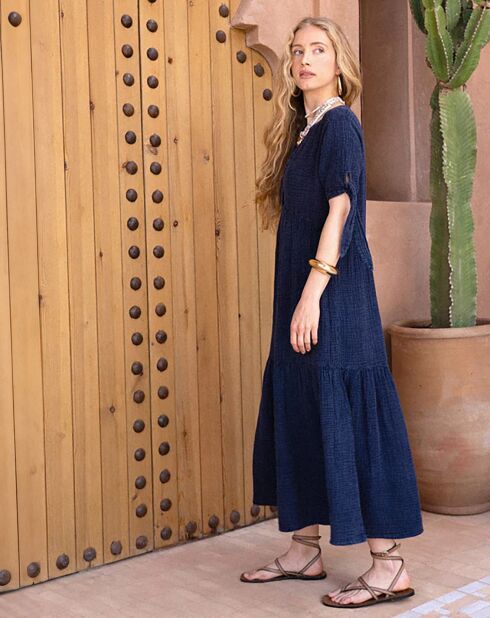 Robe Osamdou indigo