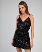 Top Adonis à sequins noir