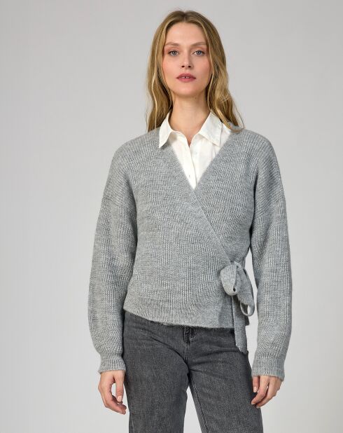 Cardigan Leninona gris chiné