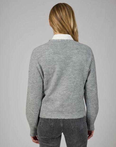 Cardigan Leninona gris chiné
