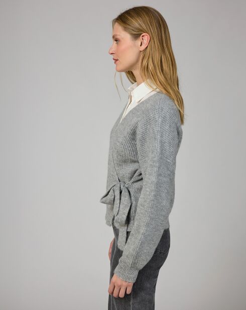 Cardigan Leninona gris chiné
