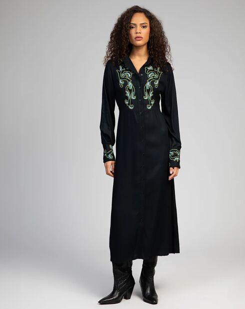 Robe Owiny noir/vert