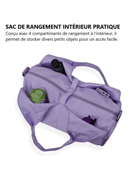 Borsa sportiva viola - 20x12x3 cm